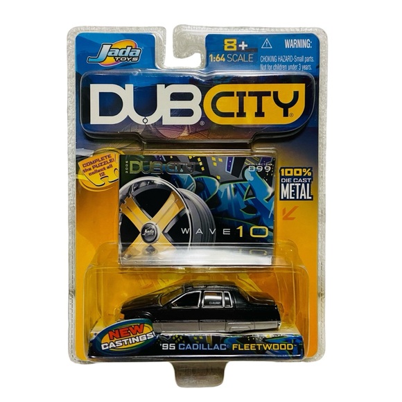 Jada Dub City 1995 Cadillac Fleetwood 1:64 W10 99 Black - Picture 3 of 9